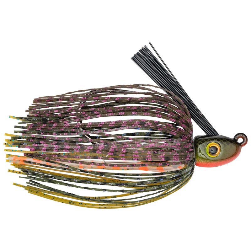 Strike King Hack Attack Heavy Cover Swim Jig Fishing Lure, Skirted Jig, Heavy Weed Guard, 5/0 Gamakatsu Extra-Strong Siwash Hook
